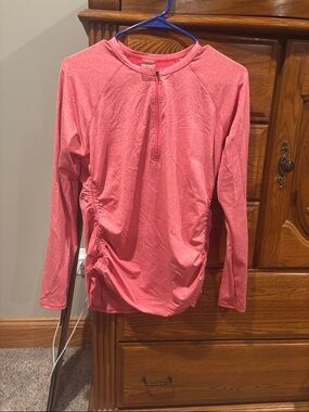 CALIA by Carrie Underwood Coral-Pink Quarter-Zip Utility Jacket